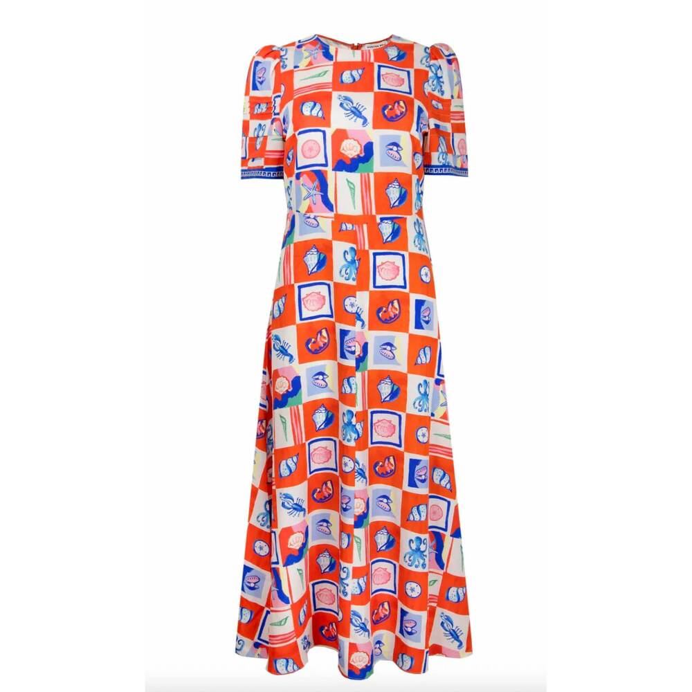 NEW HUNTER BELL casey dress in sea tiles - Picture 4 of 5